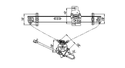 Honda 98-99 Honda Passport Power Window Regulator Assembly Front Lh (1) Pc Replacement 1998, 1999