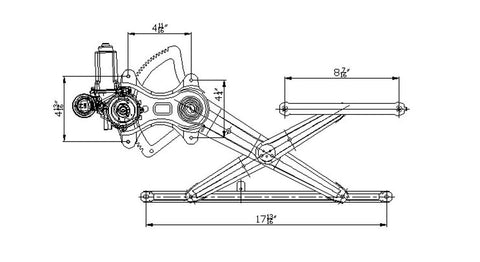 Toyota 01-05 Toyota Rav4 /Rav-4 Power Window Regulator Assembly Front Rh (1) Pc Replacement 2001,2002,2003,2004,2005