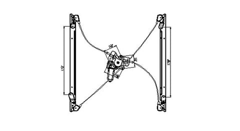 Dodge 04-07 Dodge Caravan/Chrysler Town & Country Power Window Regulator Assembly Front Lh (1) Pc Replacement 2004,2005,2006,2007