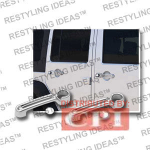 Jeep 2007-2009 Wrangler Chrome Door Handle Cover 5D No Passenger Side Keyhole Performance