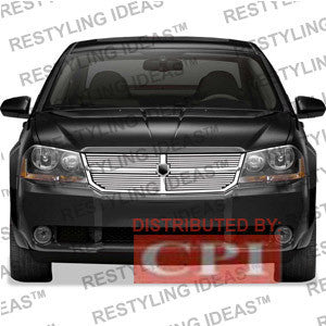 Dodge 2007-2008 Dodge Avenger Top [Ch72238T] Chrome Plated Stainless Steel Billet Grille Insert Performance