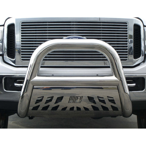 Chevrolet Silverado 2500 Hd 01-06 Chev Silverado 2500 Hd Big Horn Bar 4Inch W/Stainless Skid Grille Guards & Bull Bars Stainless