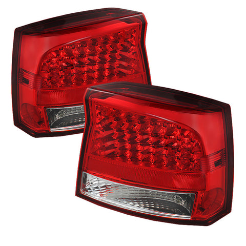 Dodge Charger 2009-2010 LED Tail Lights - Red Clear