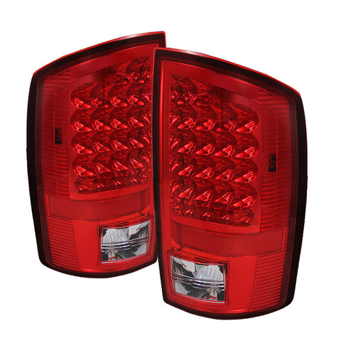 Dodge Ram 07-08 1500/2500/3500 LED Tail Lights - Red Clear