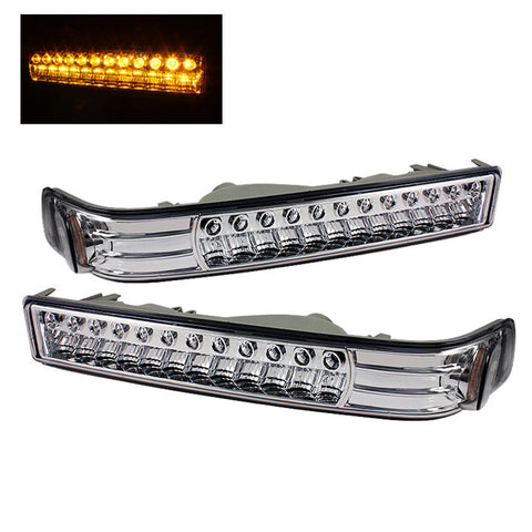 Chevy S10 / Blazer 98-03 LED Amber Bumper Lights - Chrome