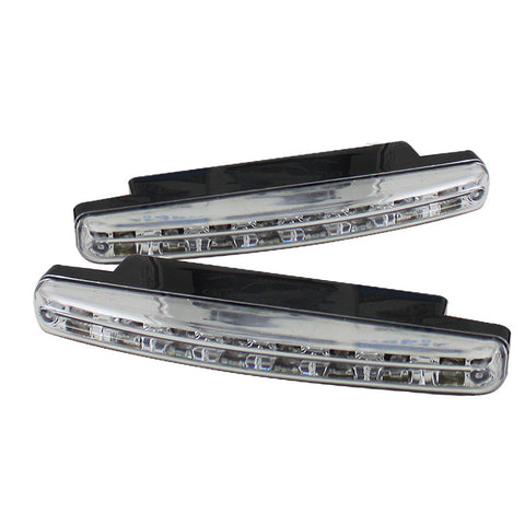 Universal  DRL 8 White LED Lights - Chrome