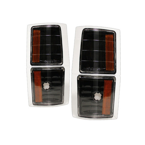 Chevy C/K Pickup 94-98 Amber Corner Lights 4 PCS - Black