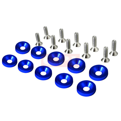 ALL UNIVERSAL ALL ALUMINIUM WASHER 10mm 10 pieces set - BLUE     