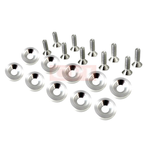 ALL  UNIVERSAL ALL ALUMINIUM WASHER 10mm 10 pieces set - SILVER     