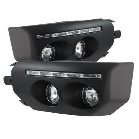 Toyota FJ Cruiser 07-11 Fog Lights With LED Daytime Running Lights - Black