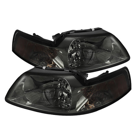 Ford Mustang 99-04 Amber Crystal Headlights - Smoke