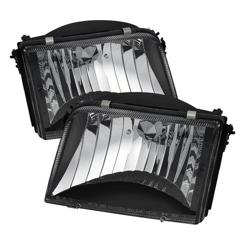 Ford Ranger 93-97 Crystal Headlights - Black