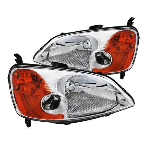 Honda Civic 01-03 2/4Dr Crystal Headlights - Chrome