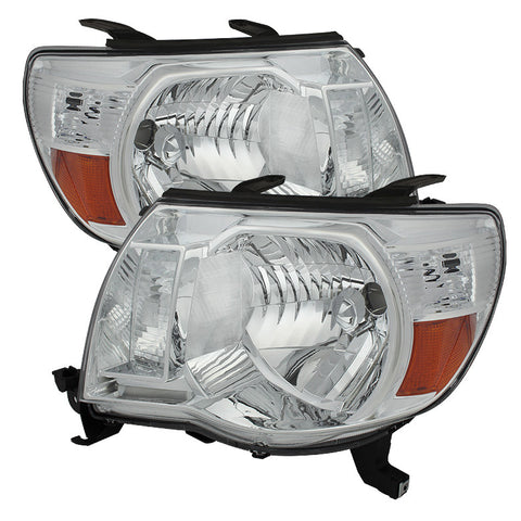 Toyota Tacoma 05-10 Amber Crystal Headlights - Chrome