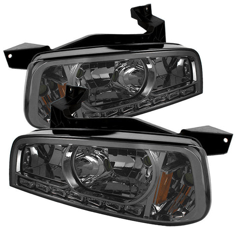 Dodge Charger 06-10 1PC LED Crystal Headlights - Smoke