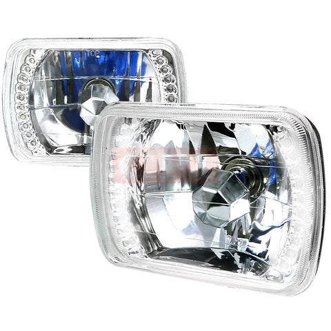 ALL UNIVERSAL SEAL BEAM 7X6 - CRYSTAL WITH LED     