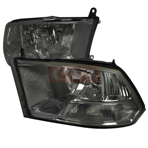 DODGE 09-14 DODGE RAM EURO HEADLIGHT SMOKE LENS 