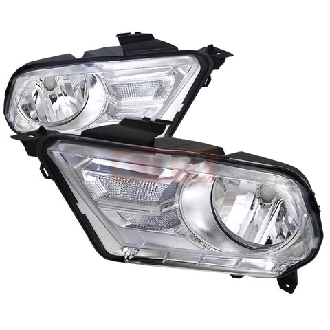 Ford  10-13 Ford  Mustang  Euro Headlights Chrome Housing