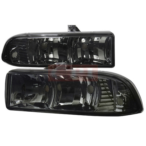 CHEVY 98-04 CHEVY S10/BLAZER EURO HEADLIGHT SMOKE LENS 