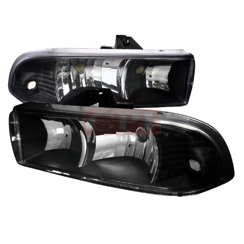 Chevy  98-04 Chevy  S10/Blazer  Black Housing Headlight