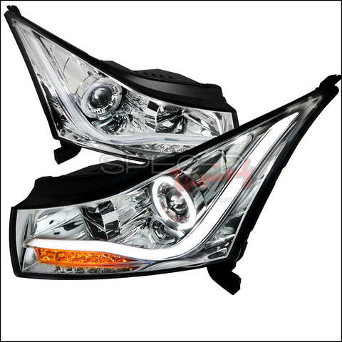 CHEVY 11-13 CHEVY CRUZE LED HALO PROJECTOR HEADLIGHT CHROME    2011,2012,2013