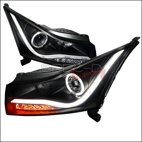 CHEVY 11-13 CHEVY CRUZE LED HALO PROJECTOR HEADLIGHT BLACK    2011,2012,2013