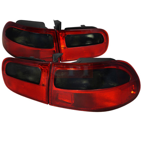 Honda 92-95 Honda Civic  Tail Light Red Clear 3Dr Model