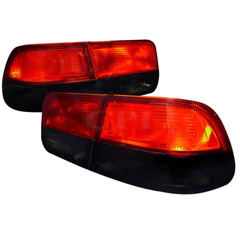 Honda  96-00 Honda  Civic Tail Lights Red Smoke Lens Coupe Model