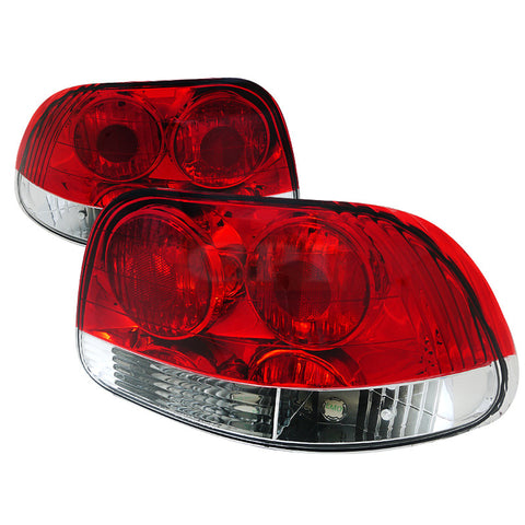 HONDA 93-97 HONDA DEL SOL TAIL LIGHTS - RED CLEAR    1993,1994,1995,1996,1997