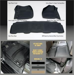 Chevrolet Silverado 2007-11 Silverado Crew Cab    Interior  Floor Mats/  Liners Rear - Black Black  Performance   2007,2008,2009,2010 ,2011