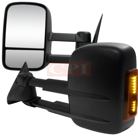 Chevy  88-98 Chevy  C10  Towing Mirrors Manual With Led Signal