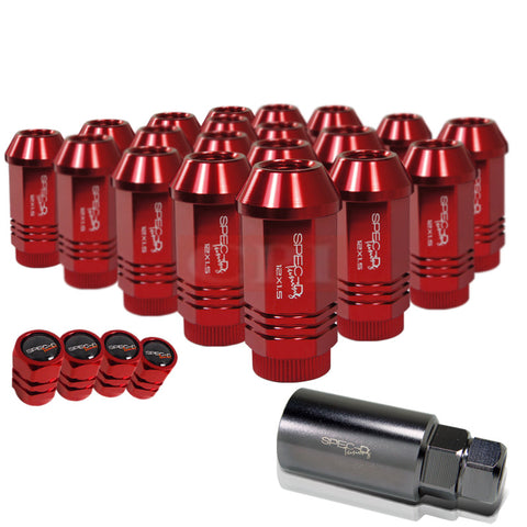 All All All Universal Spec-D Lug Nut Set: 12X1.5 21 Pieces Set Red With Key