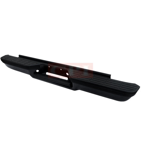 CHEVY  88-00 CHEVY  C10 REAR BUMPER STEP - BLACK - FLEET SIDE WITH IMPACT STRIP    1988,1989,1990,1991,1992,1993,1994,1995,1996,1997,1998,1999,2000