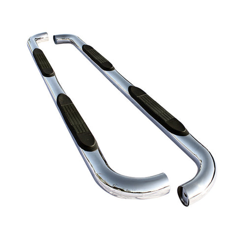 Ford F150 SuperCrew Cab 04-08 - 3 Inch  Round Side Step Bar - T-304 Stainless Steel - Polished