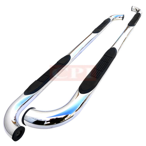 CHEVY 04-12 CHEVY COLORADO 3 INCHES ROUND SIDE STEP BAR CHROME - CREW CAB    2004,2005,2006,2007,2008,2009,2010, 2011,2012