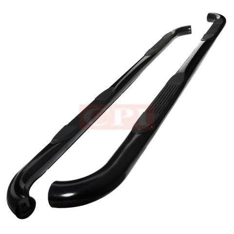 DODGE 00-04 DODGE DAKOTA 3 INCHES ROUND SIDE STEP BAR - BLACK - QUAD CAB    2000,2001,2002,2003,2004