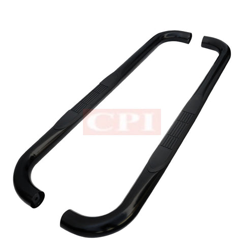 FORD 09-13 FORD F150 3 INCHES ROUND SIDE STEP BAR - BLACK - REGULAR CAB    2009,2010, 2011,2012,2013