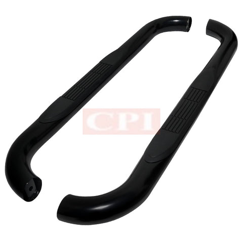 FORD 99-12 FORD F250 3 INCHES ROUND SIDE STEP BAR - BLACK - REGULAR CAB - FITS F2/3/4/550 HEAVY DUTY    1999,2000,2001,2002,2003,2004,2005,2006,2007,2008,2009,2010,2011,2012