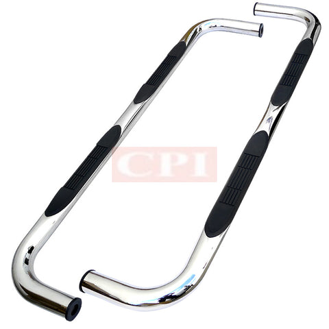 DODGE 98-01 DODGE RAM 3 INCHES ROUND SIDE STEP BAR CHROME - QUAD CAB    1998,1999,2000,2001