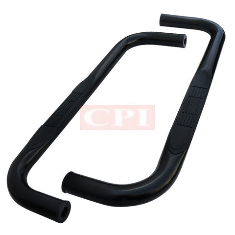 DODGE 94-01 DODGE RAM 3 INCHES ROUND SIDE STEP BAR - BLACK - REGULAR CAB    1994,1995,1996,1997,1998,1999,2000,2001
