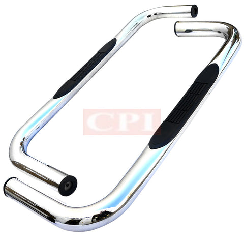 DODGE 94-01 DODGE RAM 3 INCHES ROUND SIDE STEP BAR CHROME REGULAR CAB    1994,1995,1996,1997,1998,1999,2000,2001