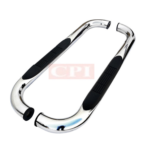 FORD 98-11 FORD RANGER 3 INCHES ROUND SIDE STEP BAR CHROME - REGULAR CAB    1998,1999,2000,2001,2002,2003,2004,2005,2006,2007,2008,2009,2010,2011