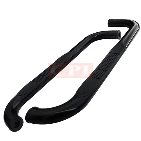 FORD 98-11 FORD RANGER 3 INCHES ROUND SIDE STEP BAR - BLACK - SUPER CAB 2 DOOR    1998,1999,2000,2001,2002,2003,2004,2005,2006,2007,2008,2009,2010,2011