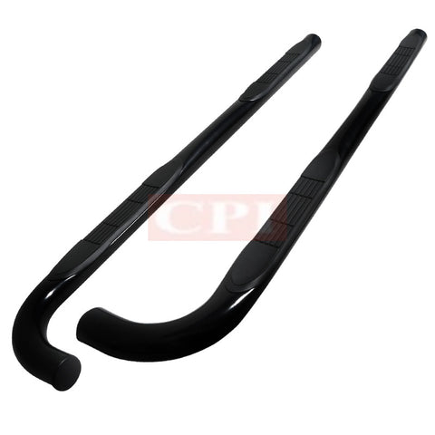 CHEVY  02-09 CHEVY  TRAILBLAZER 3 INCHES ROUND SIDE STEP BAR - BLACK    2002,2003,2004,2005,2006,2007,2008, 2009