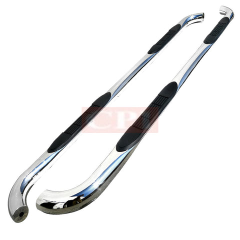 NISSAN 04-13 NISSAN TITAN 3 INCHES ROUND SIDE STEP BAR - CHROME STAINLESS - CREW CAB    2004,2005,2006,2007,2008,2009,2010,2011,2012,2013