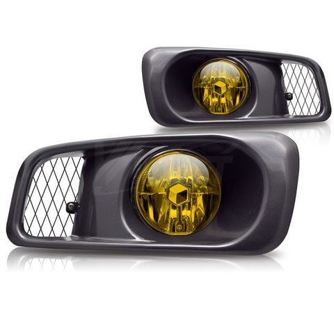 99-00 honda civic si/type r oem style fog light - yellow (wiring kit included) performance
