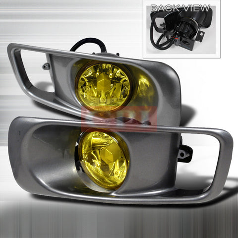 HONDA 1999-2000 CIVIC FOG LIGHTS/ LAMPS (YELLOW) DEPO   1 SET RH & LH 1999,2000