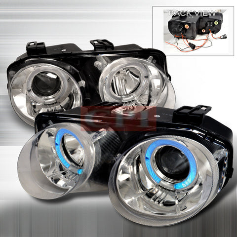 ACURA 98-01 ACURA INTEGRA - CHROME DUAL HALO PROJECTOR HEAD LIGHTS/ LAMPS -   1 SET RH & LH 1998,1999,2000,2001