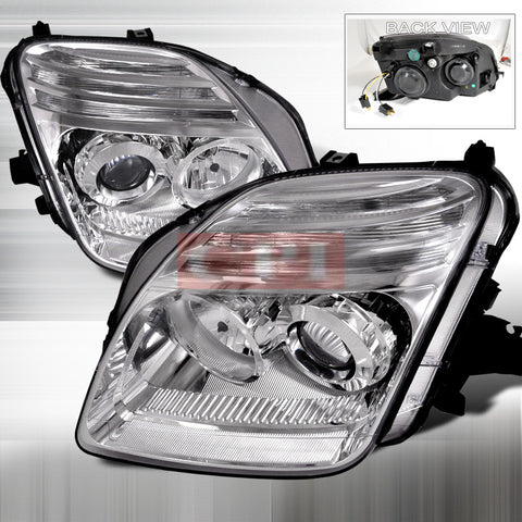 HONDA 97-01 HONDA PRELUDE - CHROME PROJECTOR HEAD LIGHTS/ LAMPS - DEPO   1 SET RH & LH 1997,1998,1999,2000,2001