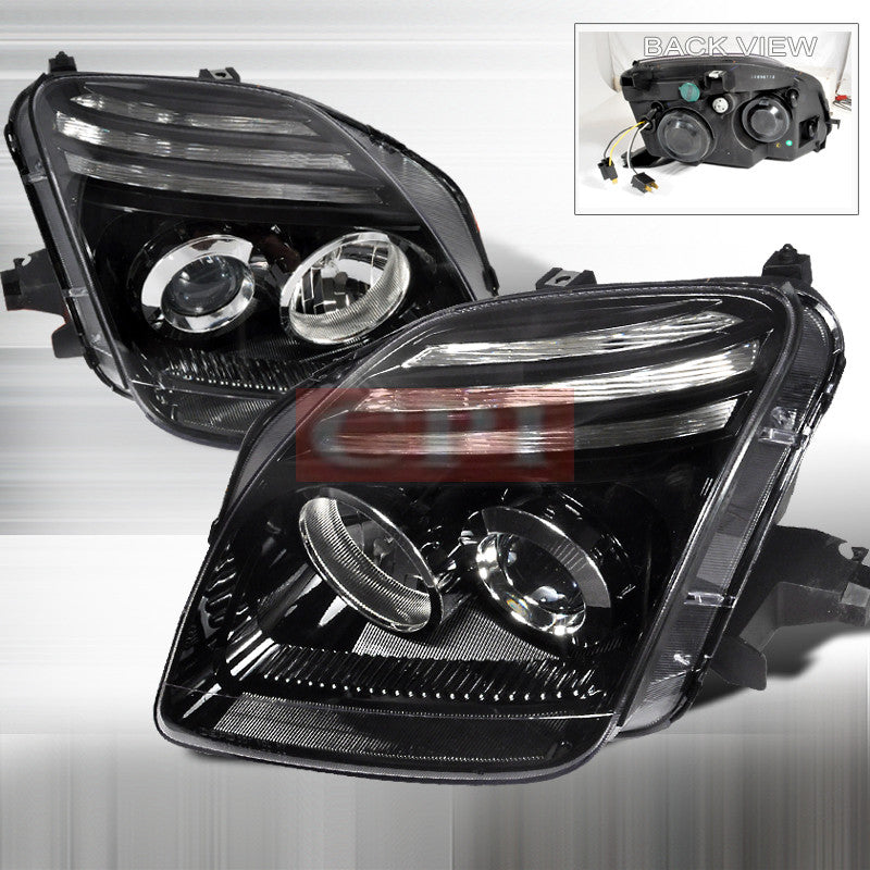 HONDA 97-01 HONDA PRELUDE - BLACK PROJECTOR HEAD LIGHTS/ LAMPS